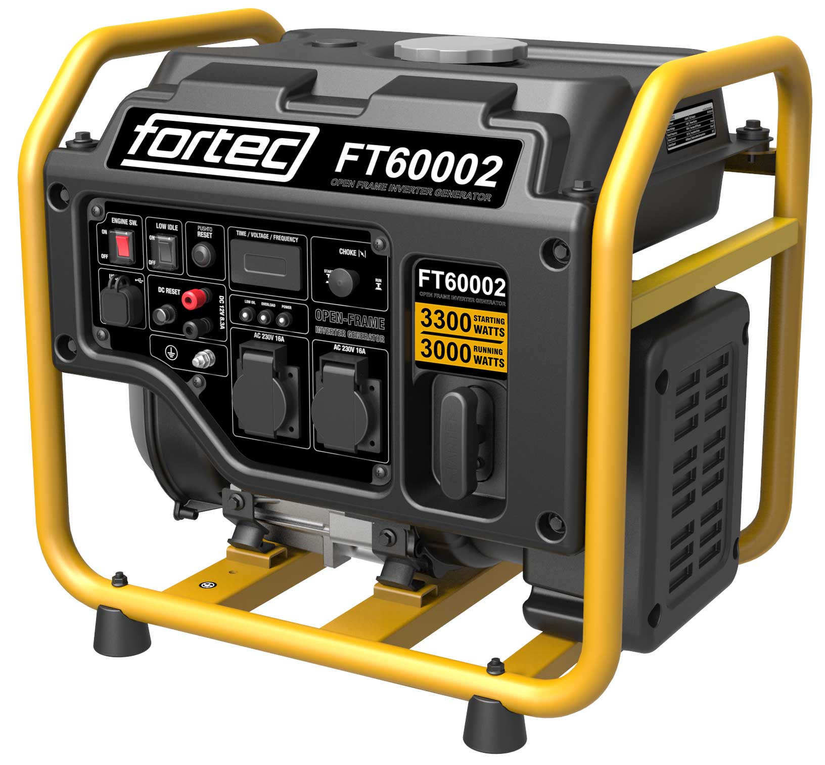 Stromerzeuger fortec INVERTER 3300 Watt, Benzin FT60002