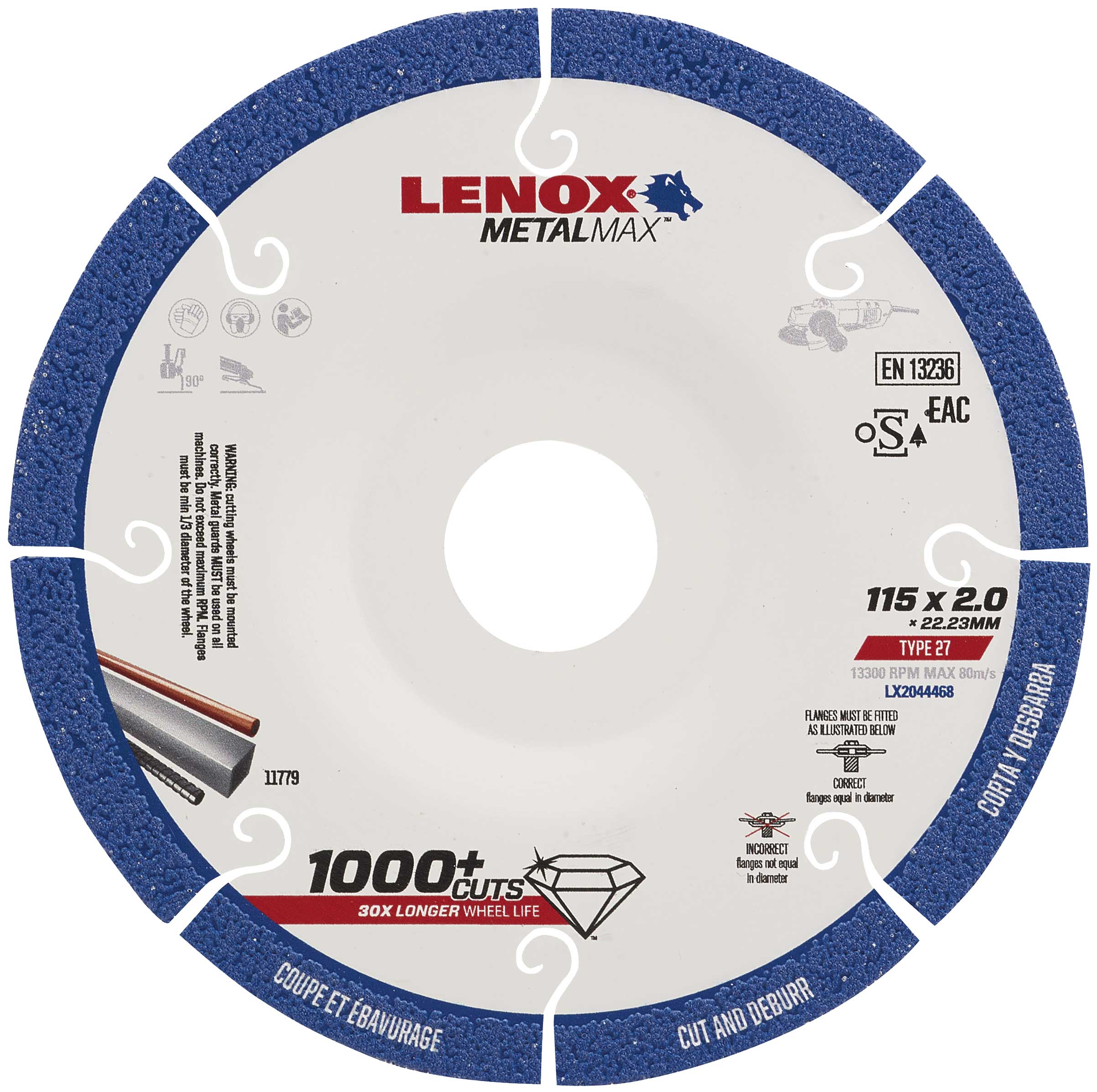 Diamant-Trenn- und Schruppscheibe MetalMax Pro Lenox