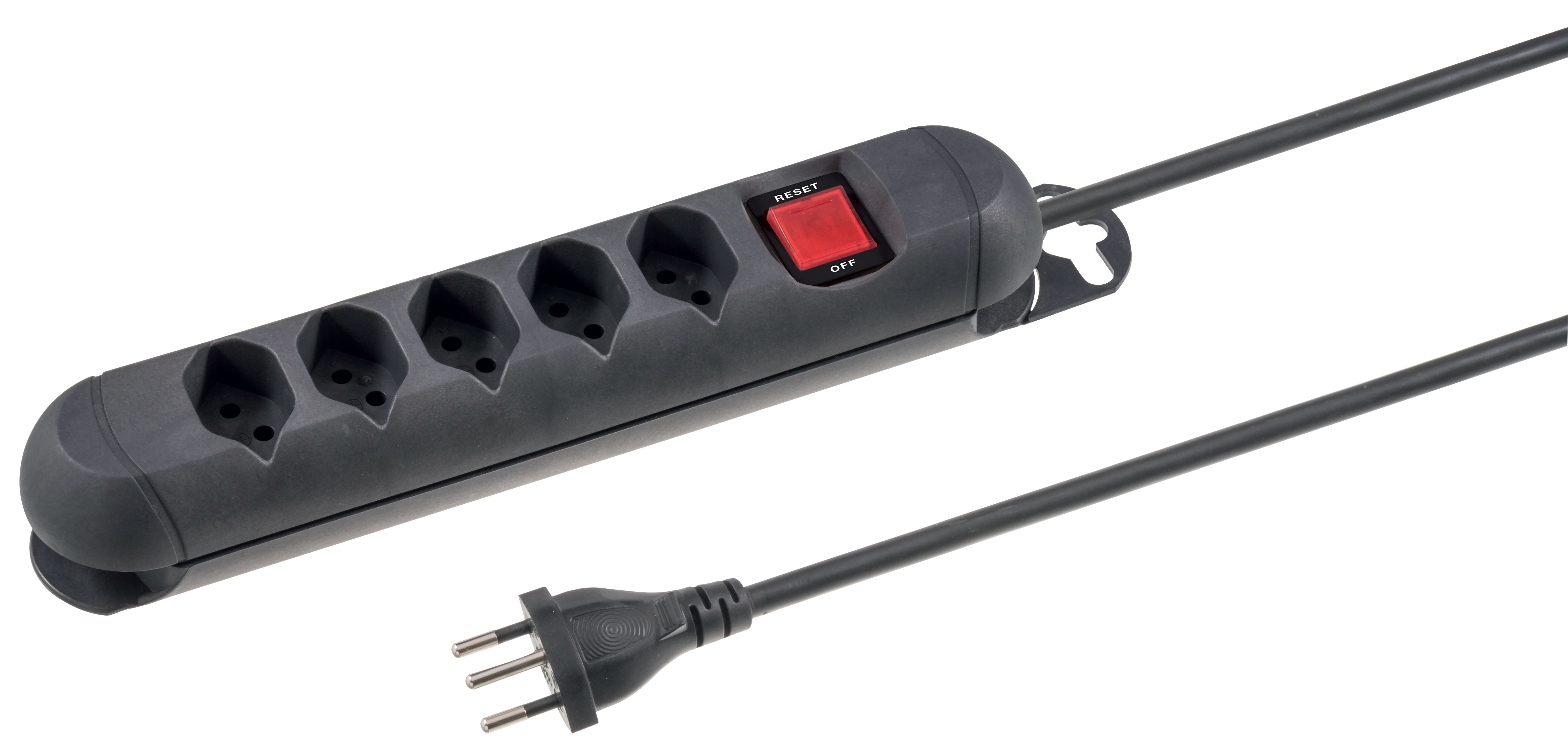 Steckdosenleiste Strong, 5 x T13, mit Breaker Switch und Magnet