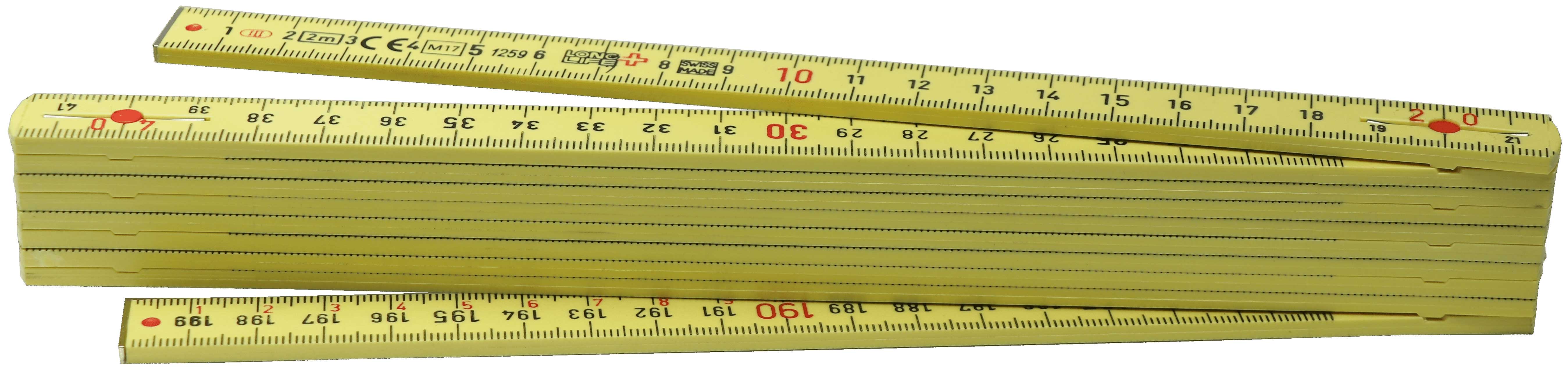 Kunststoff-Gliedermeter 2 m LongLife Plus 1652 gelb