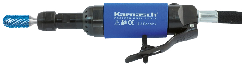 Druckluft-Geradeschleifer Karnasch K 25/2 für 6 mm Schaft, Abluft vorne